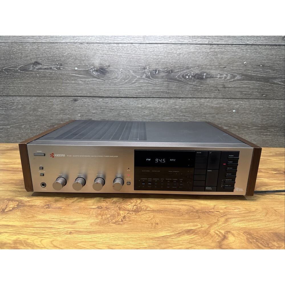Vintage Kyocera R-461 Quartz Synthesized Tuner/Amplifier 175 Watts Japan~Tested